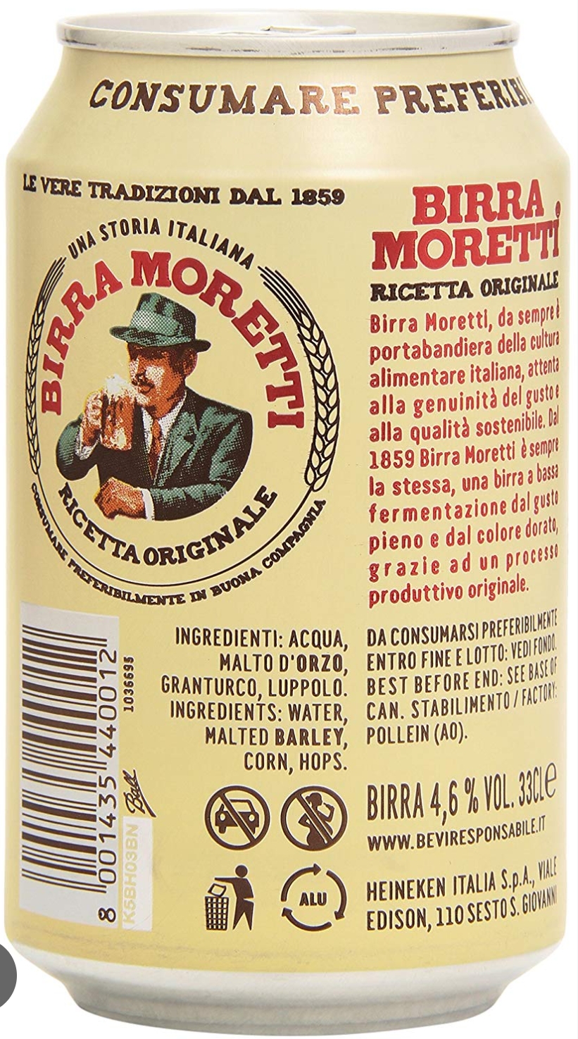 Image of product MORETTI 33CL CAN FOR 24 PIECES