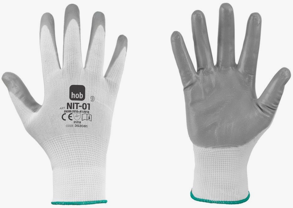 Image of product NITRILE/POLYESTER GLOVES SIZE 10