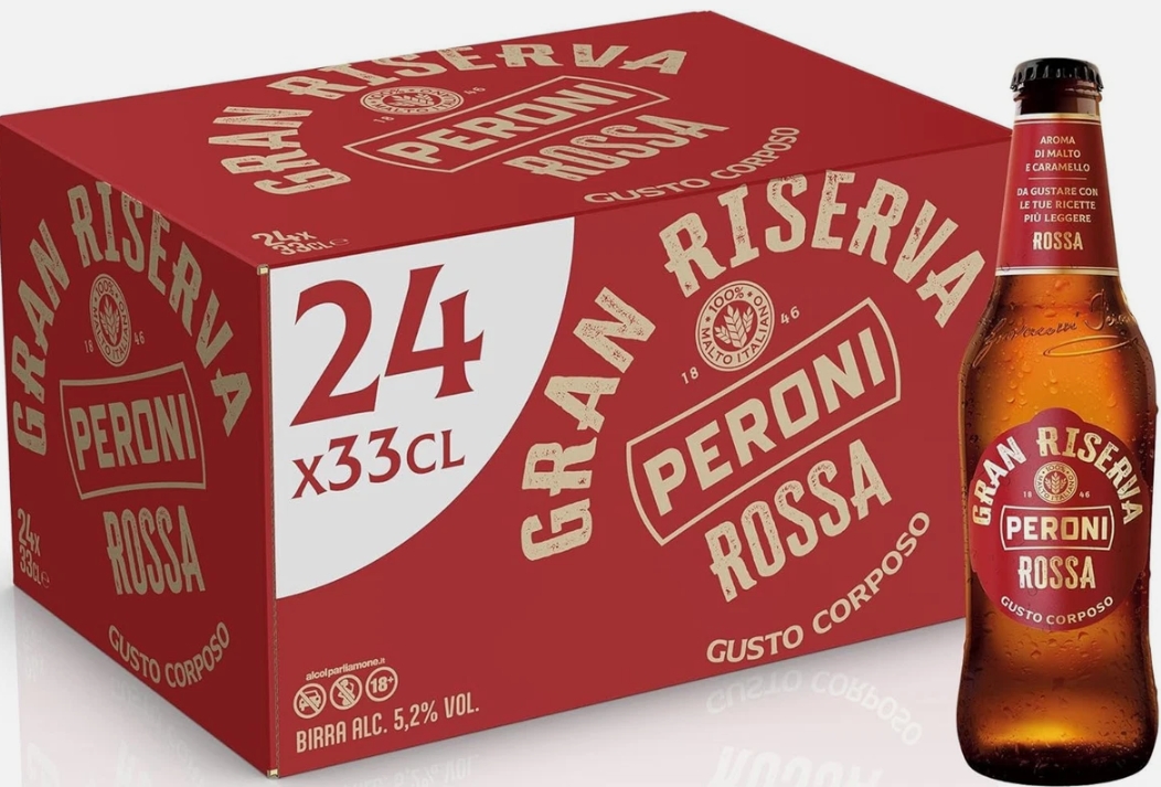 Image of product box peroni gran riserva red beer 12x500