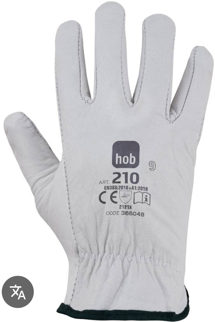 Image of product COWHIDE LEATHER GLOVES SIZE 10