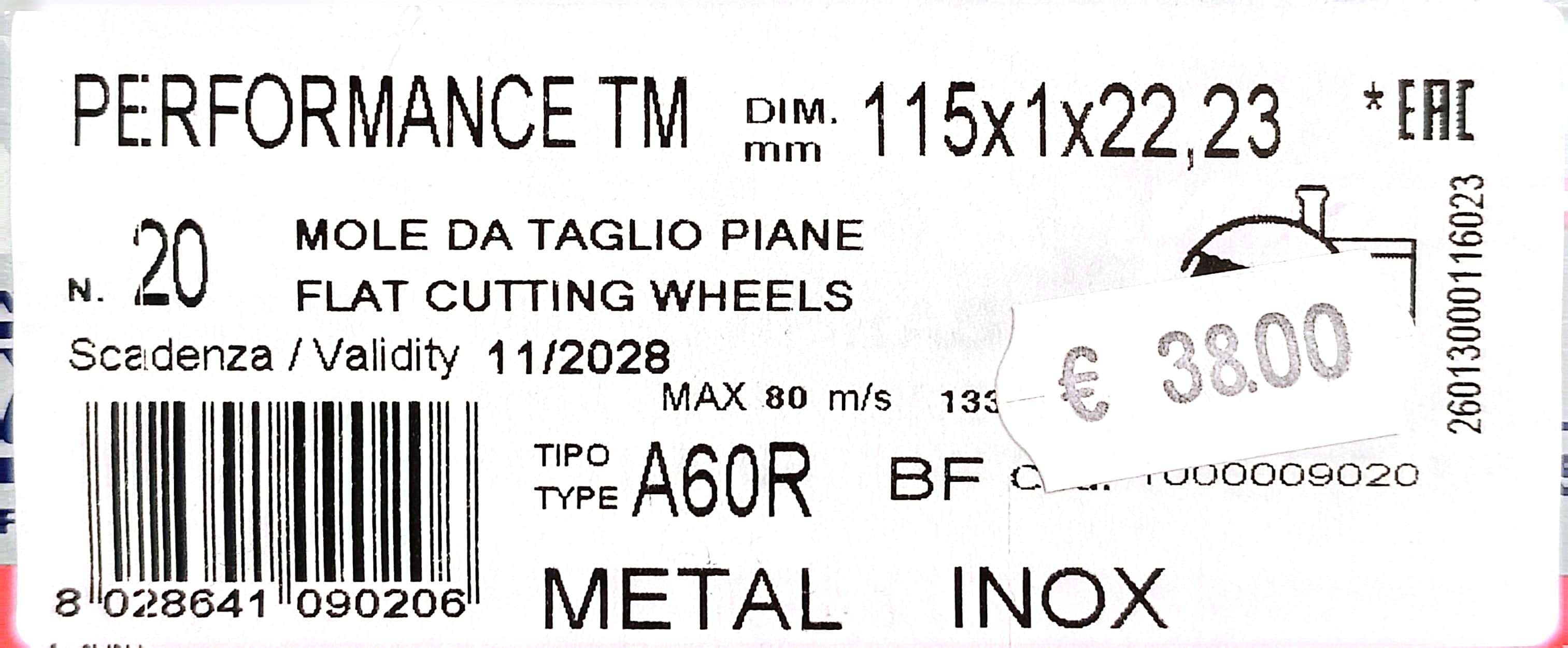 Immagine prodotto SAIT CUTTING DISC BOX OF 20 PIECES 